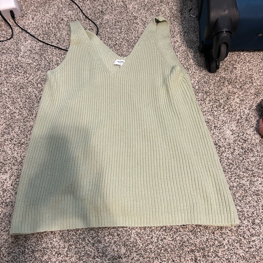 light green sweater vest